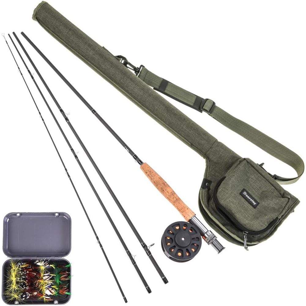 Fishing Rod Combo - Portable Fishing Kit: Rod, Carrier, Bag,