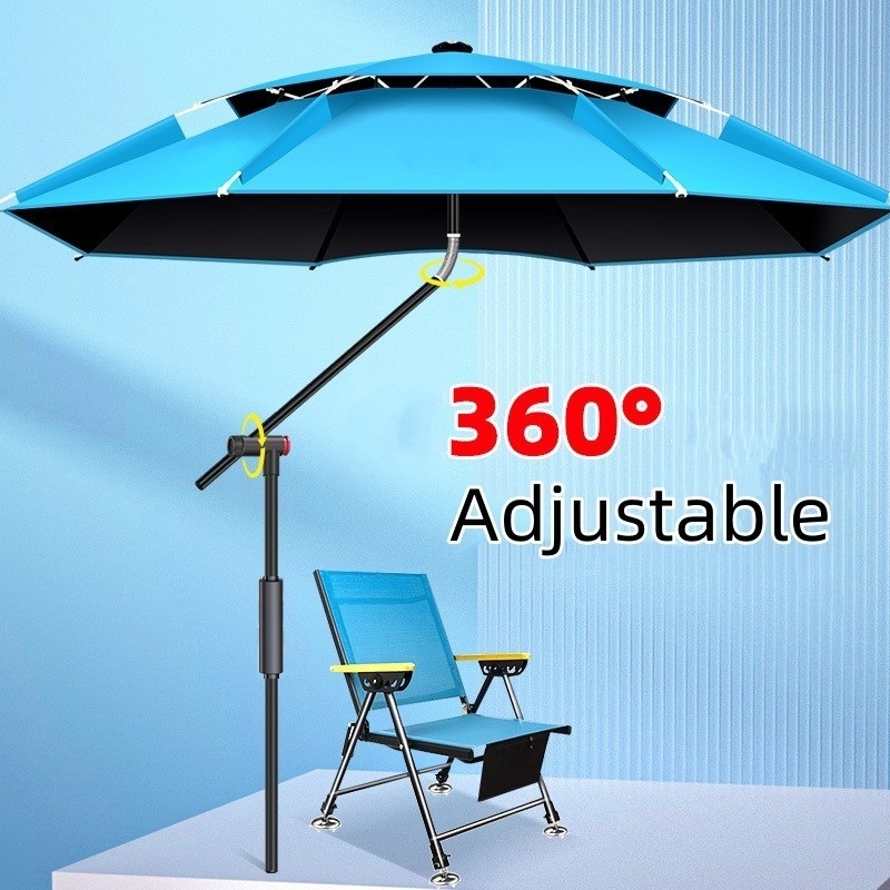 Fishing Rod Carbon Fiber - 2.0-2.6M Blue Fishing Umbrella Outdoor Sunshade