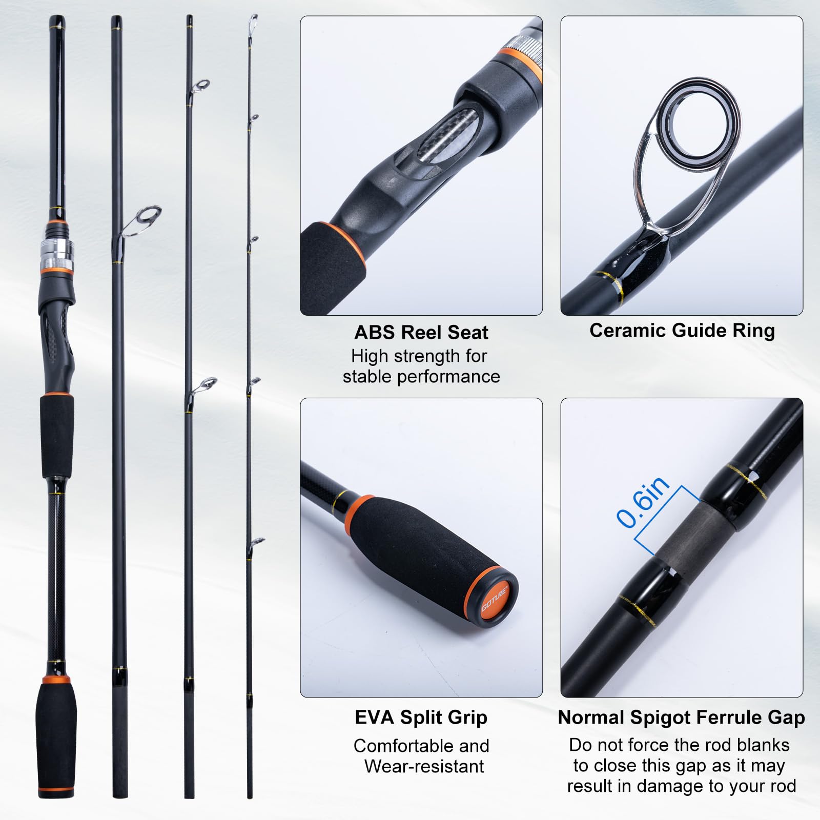 Goture Portable Spinning Fishi - Fishing Rod Spinning recension och pris