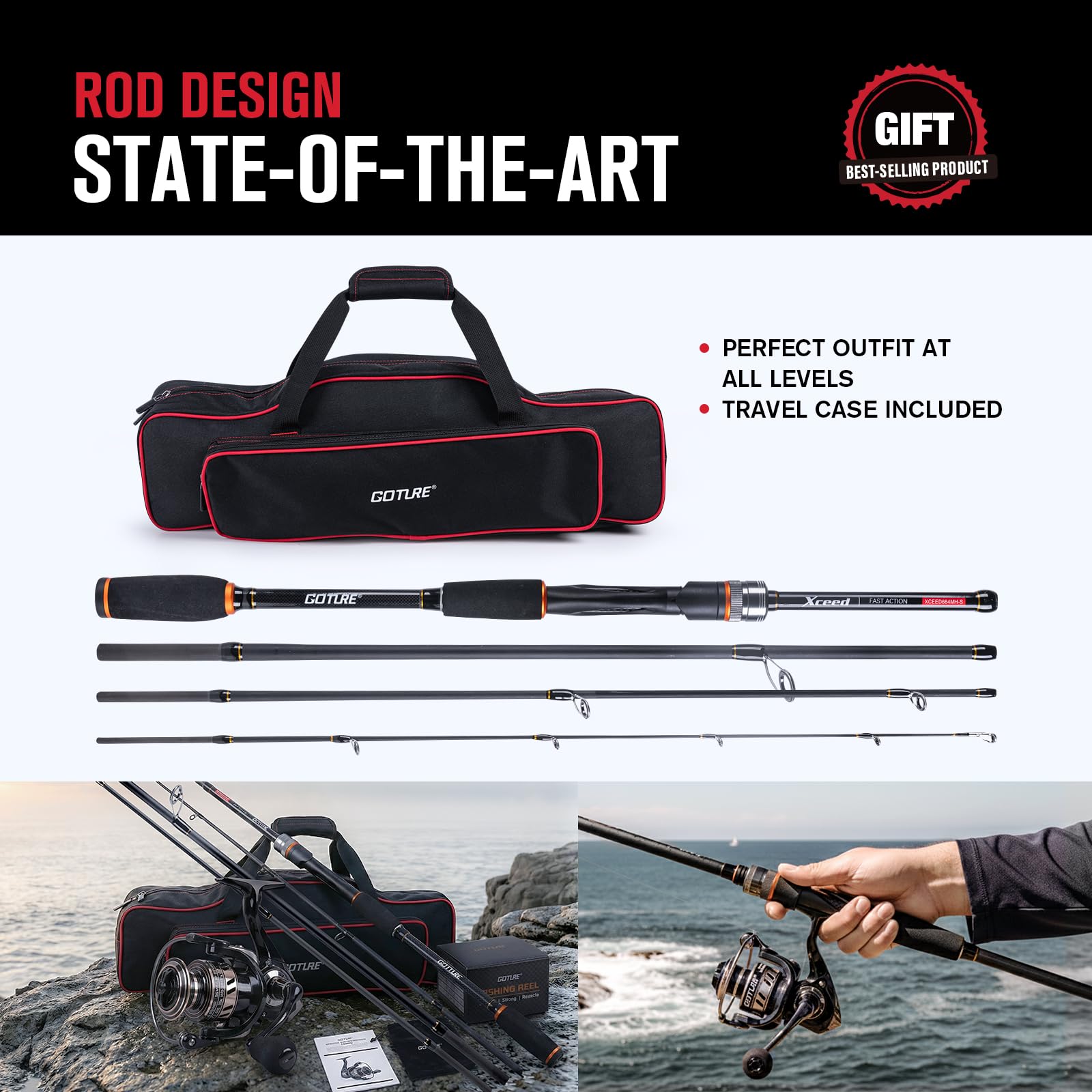 Goture Portable Spinning Fishi - Fishing Rod Spinning recension och pris