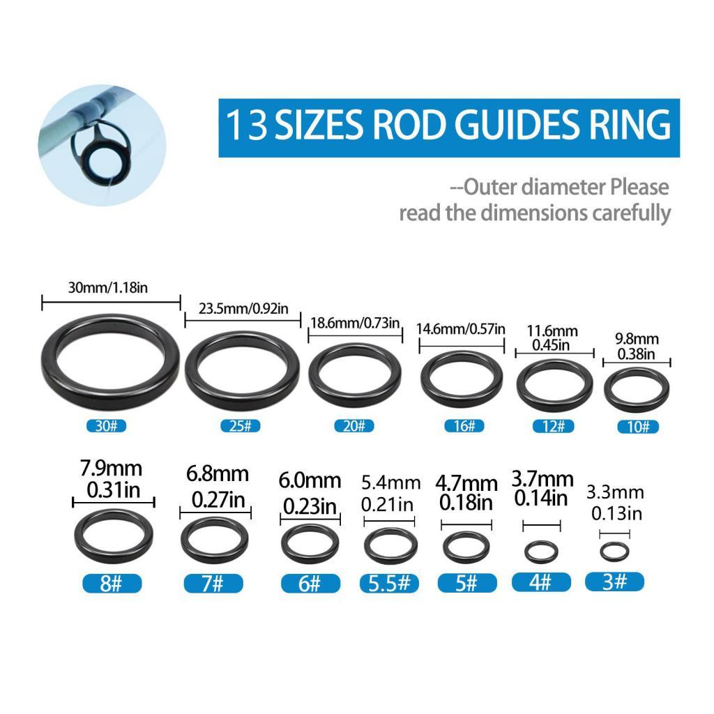 26 Pieces Fishing Rod Guides C - Fishing Rod Tip Replacement recension och pris