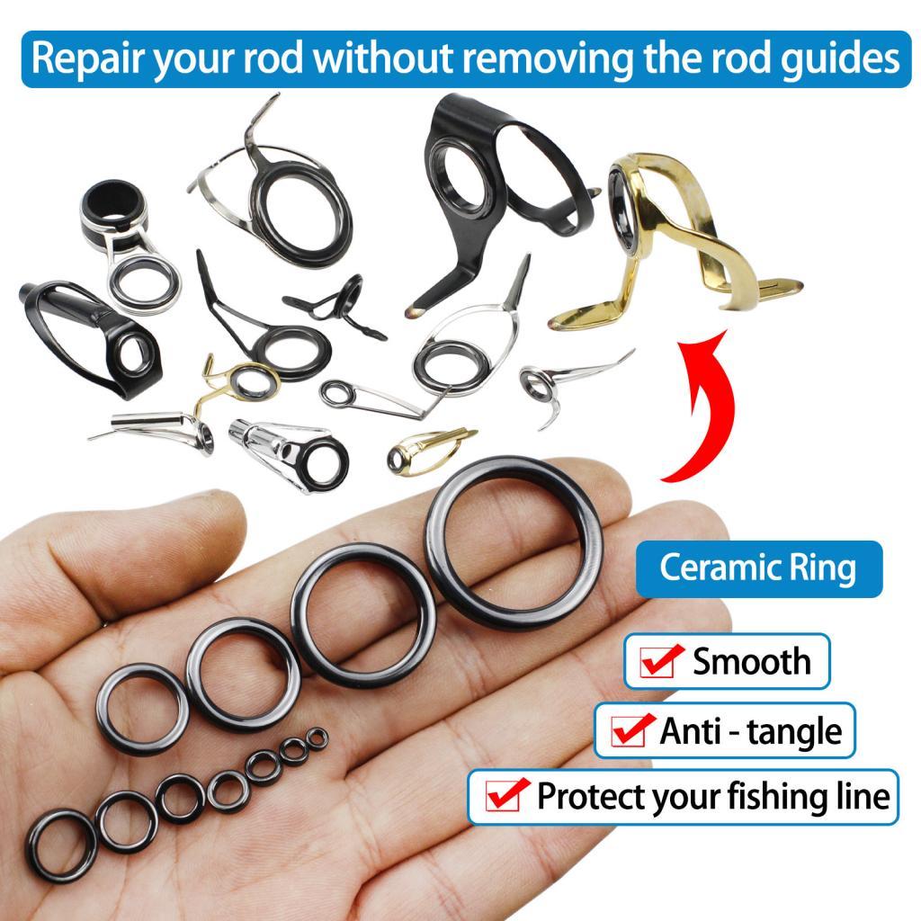 26 Pieces Fishing Rod Guides C - Fishing Rod Tip Replacement recension och pris
