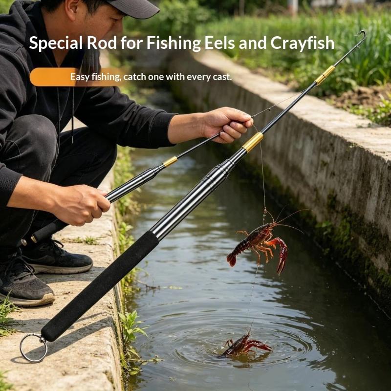 1PC 360 Degree Rotation Barbed - Fishing Rod Telescopic recension och pris