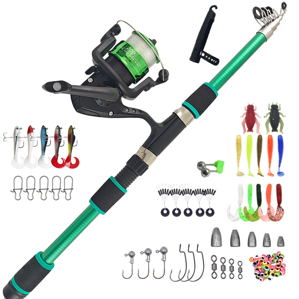 Portable Telescopic Fishing Ro - Fishing Rod Combo recension och pris