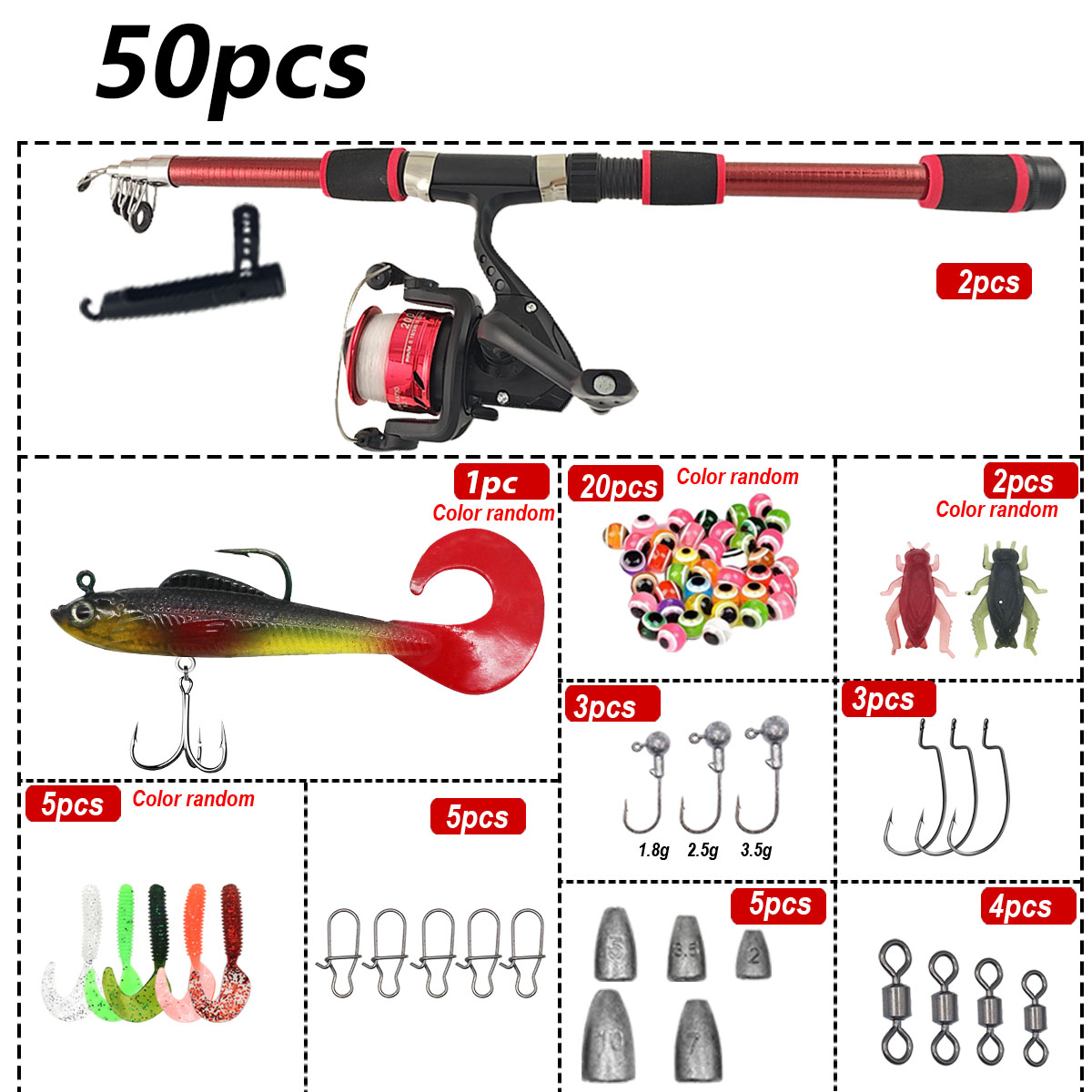 Portable Telescopic Fishing Ro - Fishing Rod Combo recension och pris
