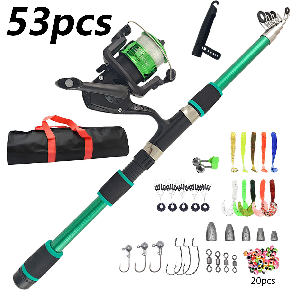 Portable Telescopic Fishing Ro - Fishing Rod Combo recension och pris