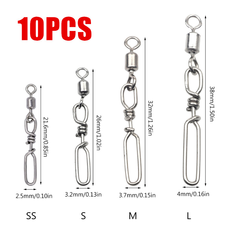 10Pcs Stainless Steel Quick Sn - Fishing Rod Repair Kit recension och pris