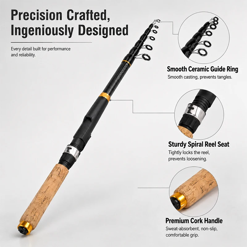 DEUKIO Spinning Fishing Pole S - Fishing Rod Spinning recension och pris