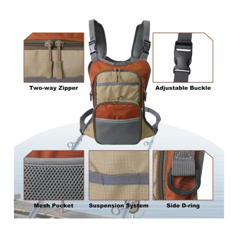 Waterproof Fishing Chest Bag,  - Fishing Rod Fly recension och pris