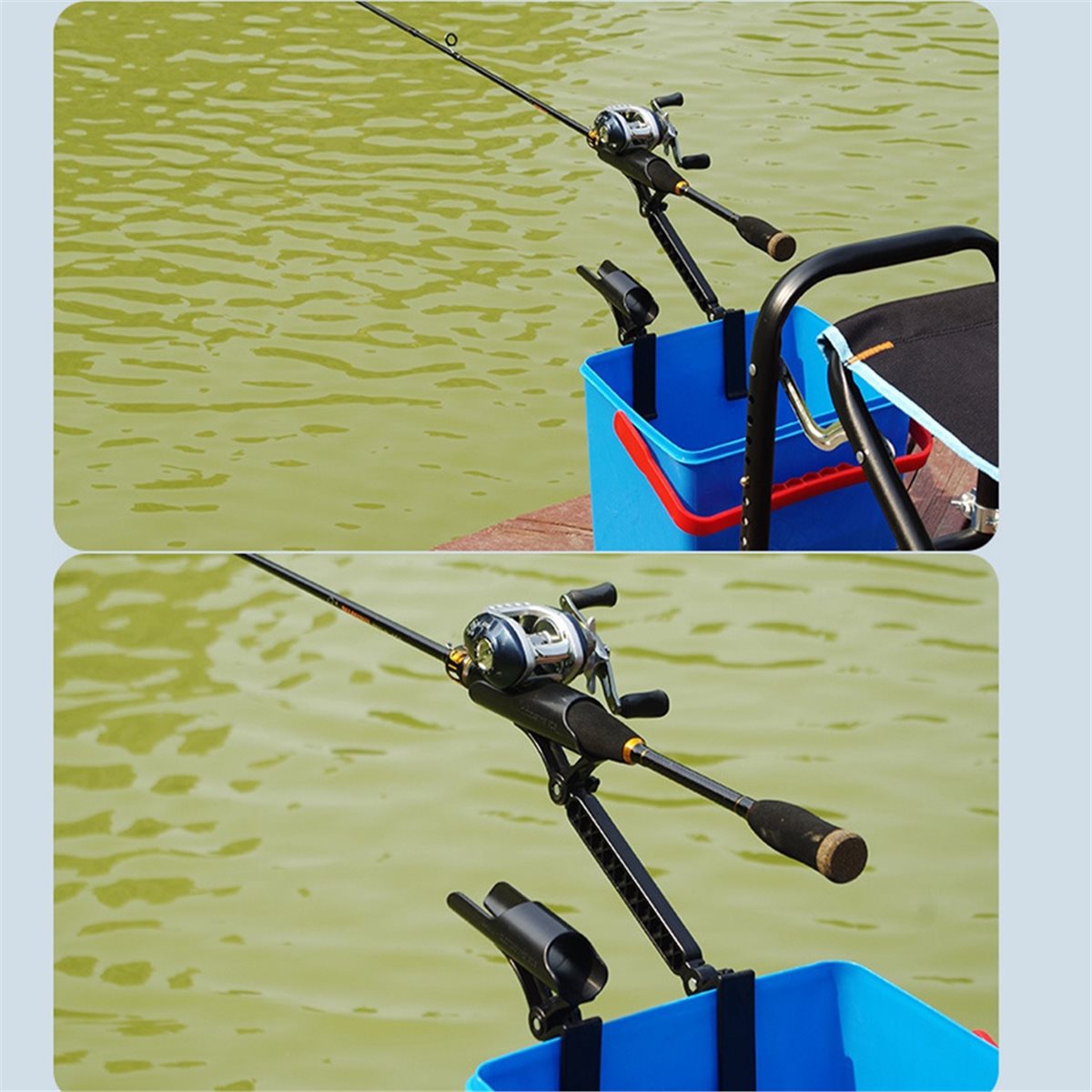 POPULAR-2pcs Adjustable Bucket - Fishing Rod Holder recension och pris