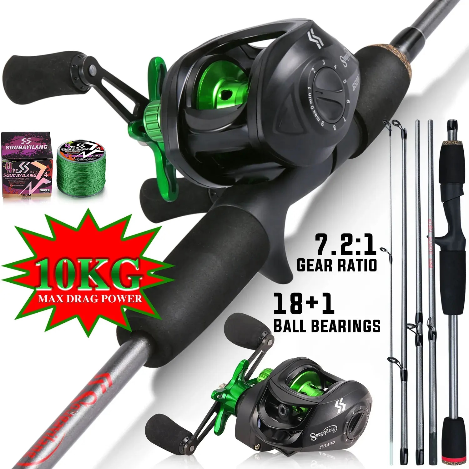 Sougayilang Fishing Rod Combo  - Fishing Rod Carbon Fiber recension och pris