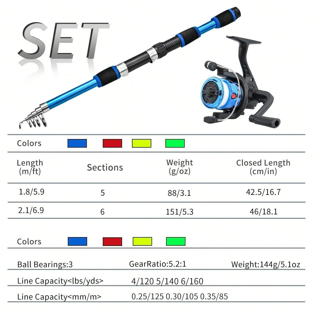 Spinning Fishing Rod and Reel  - Fishing Rod Spinning recension och pris
